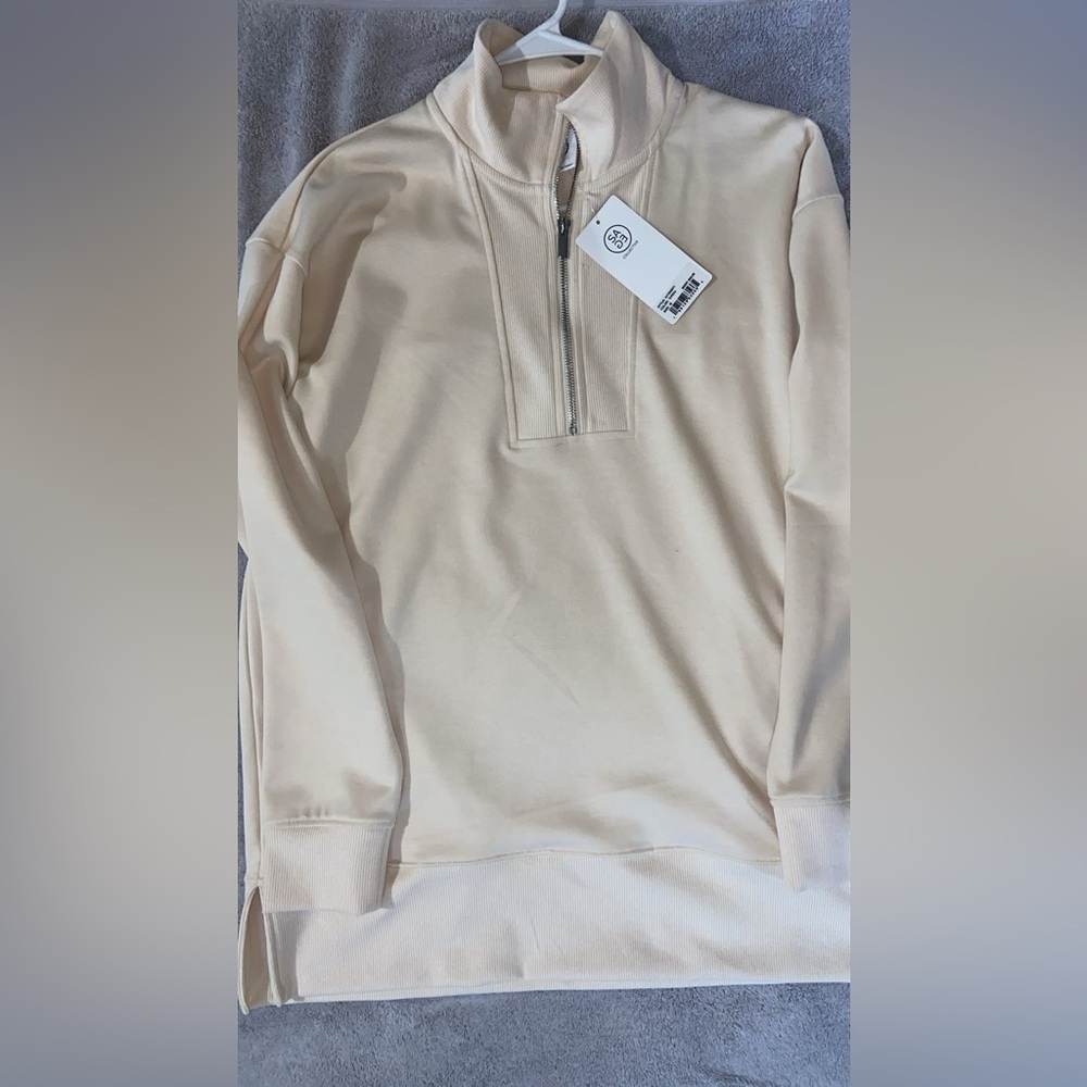 Cascade Collective Cream/tapioca Zip-Up womens Sweater